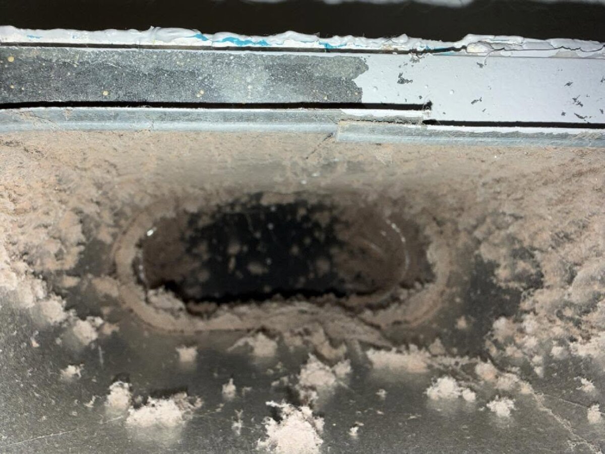 Dust and debris pulled from residential ductwork